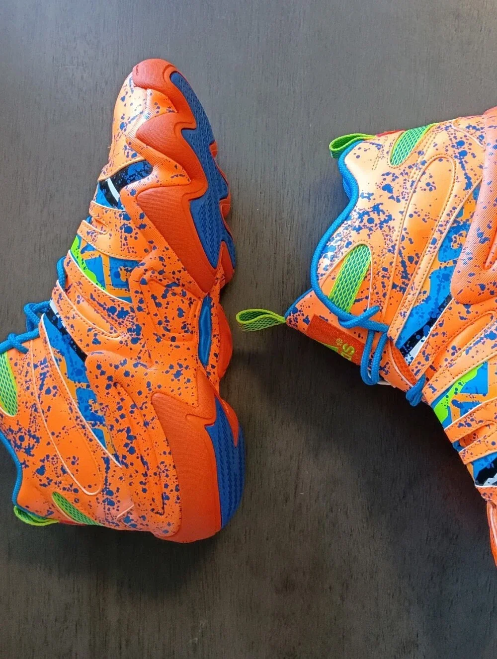 didas All-Star Crazy 8 Orange/Neon/Blue Mens Size 10